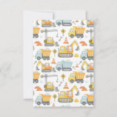 8. Geburtstag Baujunge Geburtstag Einladung (Rückseite)