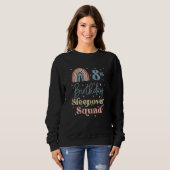 8. Geburtstag Boho Rainbow Sleepover Squad Pajamas Sweatshirt (Vorne ganz)