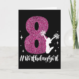 8. Geburtstag Cheerleader Mädchen 8 Jahre alt Chee Karte
