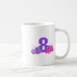 8. Geburtstag Cheerleading Mädchen Acht Jahre alt Kaffeetasse