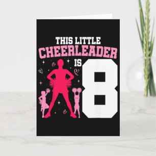 8. Geburtstag Cheerleading Mädchen Acht Jahre alt  Karte