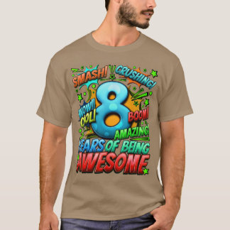 8. Geburtstag Comic-Stil Toll seit 2015 8 Jahre T-Shirt