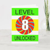 8. Geburtstag Computerspiel Karte (Vorderseite)