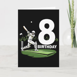 8. Geburtstag Cricket Liebhaber Lustiges Design  Karte