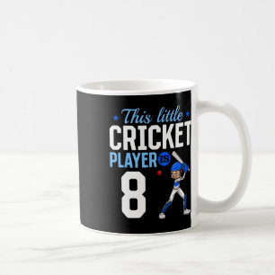 8. Geburtstag Cricket-Spieler Kaffeetasse