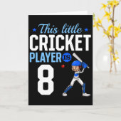 8. Geburtstag Cricket-Spieler Karte (Gelbe Blume)
