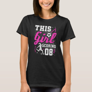 8. Geburtstag dieses Mädchen mit 8-jährigem Fußbal T-Shirt