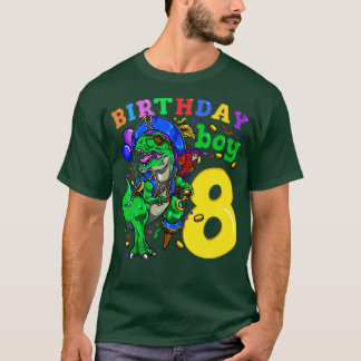 8. Geburtstag Dinosaur Pirate T-Shirt