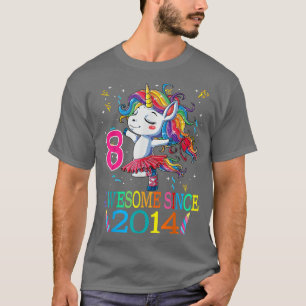 8. Geburtstag Einhorn Phantastisch Seit 2014 Girl- T-Shirt