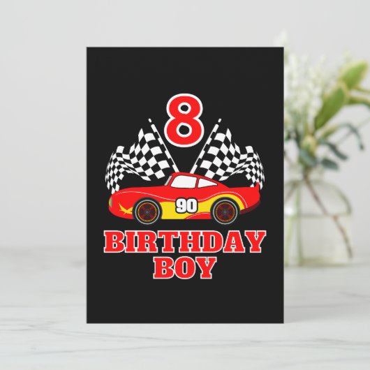 8. Geburtstag Einladung (Stehend Vorderseite)