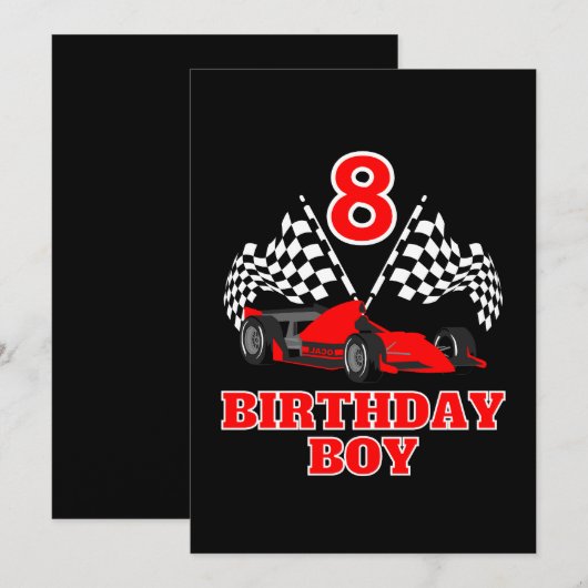 8. Geburtstag Einladung (Vorne/Hinten)