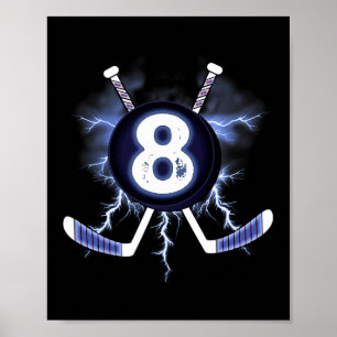 8. Geburtstag - Eishockey 8 Jahre alt Geschenk Poster