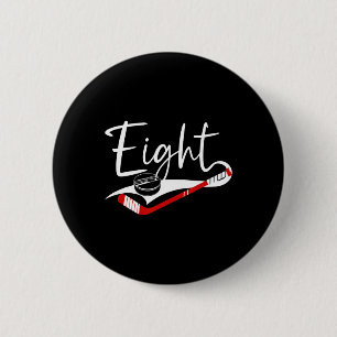 8. Geburtstag Eishockey Junge 8 Jahre alt Eishocke Button