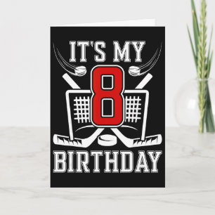 8. Geburtstag Eishockey Junge 8 Jahre alt Eishocke Karte