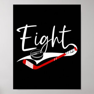 8. Geburtstag Eishockey Junge 8 Jahre alt Eishocke Poster