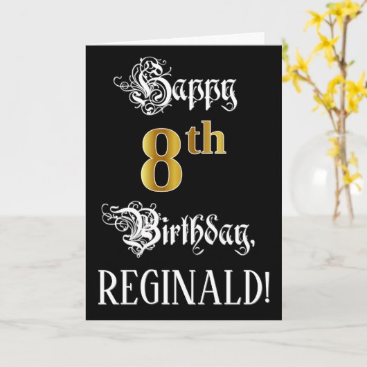 8. Geburtstag — Extravagantes Drehbuch; Imitate Go Karte (Gelbe Blume)