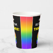 8. Geburtstag: Farbiger Regenbogen # 8, Individuel Pappbecher (Rechts)