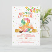 8. Geburtstag Fiesta Einladung (Stehend Vorderseite)