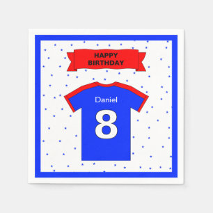 8. Geburtstag für Jungen und Mädchen: Name Party Serviette