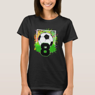 8. Geburtstag Fußball 8 Jahre alter Fußballspieler T-Shirt