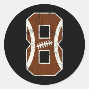 8. Geburtstag Fußball Liebhaber Bdy Boy 8 Jahre al Runder Aufkleber