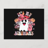 8. Geburtstag Geschenke Spooky Boo Groovy Retro 70