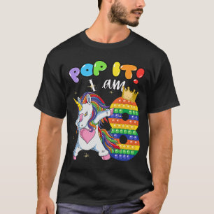 8. Geburtstag Girls Dabbing Einhorn Pop ich bin 8 T-Shirt