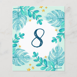 8. Geburtstag Grüner Dschungel Blau Junge Einladun Flyer