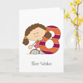 8. Geburtstag - Gruß-Karte - Mädchen Karte (Gelbe Blume)