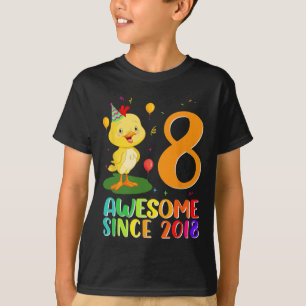 8. Geburtstag Hühnchenliebhaber Großartig seit T-Shirt