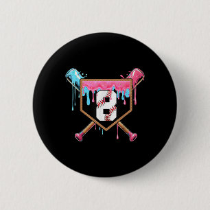 8. Geburtstag Junge Baseball-Geburtstagsfeier 8 Ja Button