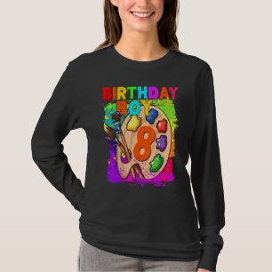 8. Geburtstag Junge Kunst Malerei B Tag 8 Jahre al T-Shirt