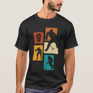 8. Geburtstag Jungen Eishockeyspieler Eishockey 8  T-Shirt