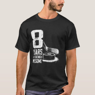 8. Geburtstag Jungen Eishockeyspieler Eishockey 8  T-Shirt