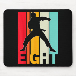 8. Geburtstag Karate Retro Taekwondo Kampfsport Mousepad