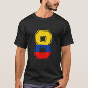 8. Geburtstag Kolumbianer 8 Jahre alt Nummer 8 Kol T-Shirt