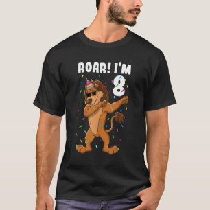 8. Geburtstag Löwenjunge Roar Ich bin 8 Jahre T-Shirt