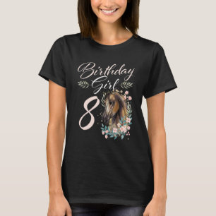 8. Geburtstag Mädchen Pferd 8 Jahre alt Bday T-Shirt