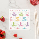 8. Geburtstag Papiertücher, 8. Geburtstagsfeier Serviette (Beispiel)