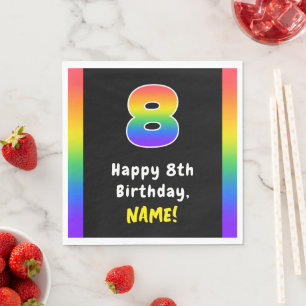 8. Geburtstag: Rainbow Spectrum # 8, Individuelle Serviette