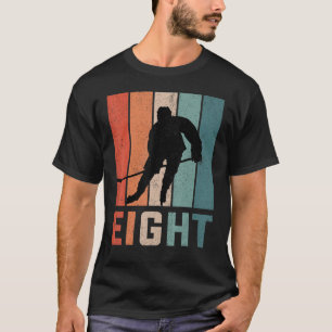 8. Geburtstag Retro Eishockey 8 Jahre alter Hockey T-Shirt