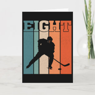 8. Geburtstag Retro Eishockey 8 Jahre alter Junge  Karte