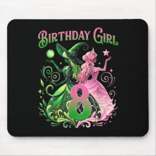 8. Geburtstag Rosa und Grün 8 Jahre alt Birt Mousepad