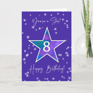 8. Geburtstag Shining Star für Tweens oder Teens Karte