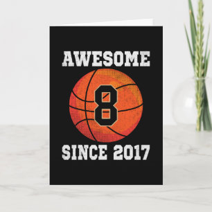 8. Geburtstag Sketll Fan 8 Jahre alt Vintage Sport Karte