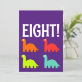 8. GEBURTSTAG T-REX DINOSAUR Party Einladungen (Stehend Vorderseite)
