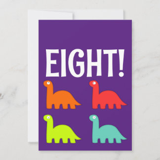 8. GEBURTSTAG T-REX DINOSAUR Party Einladungen