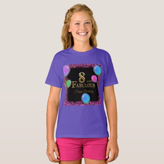 8. Geburtstag T-Shirt (Vorne ganz)