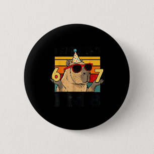 8. Geburtstag überlebt 67 8 lustige Capybara-Kind Button