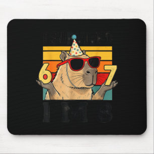 8. Geburtstag überlebt 67 8 lustige Capybara-Kind Mousepad